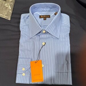 Ben Sherman Light Blue Pinstripe Dress Shirt